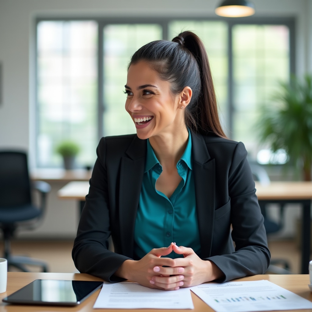 Client relations specialist in consultation meeting