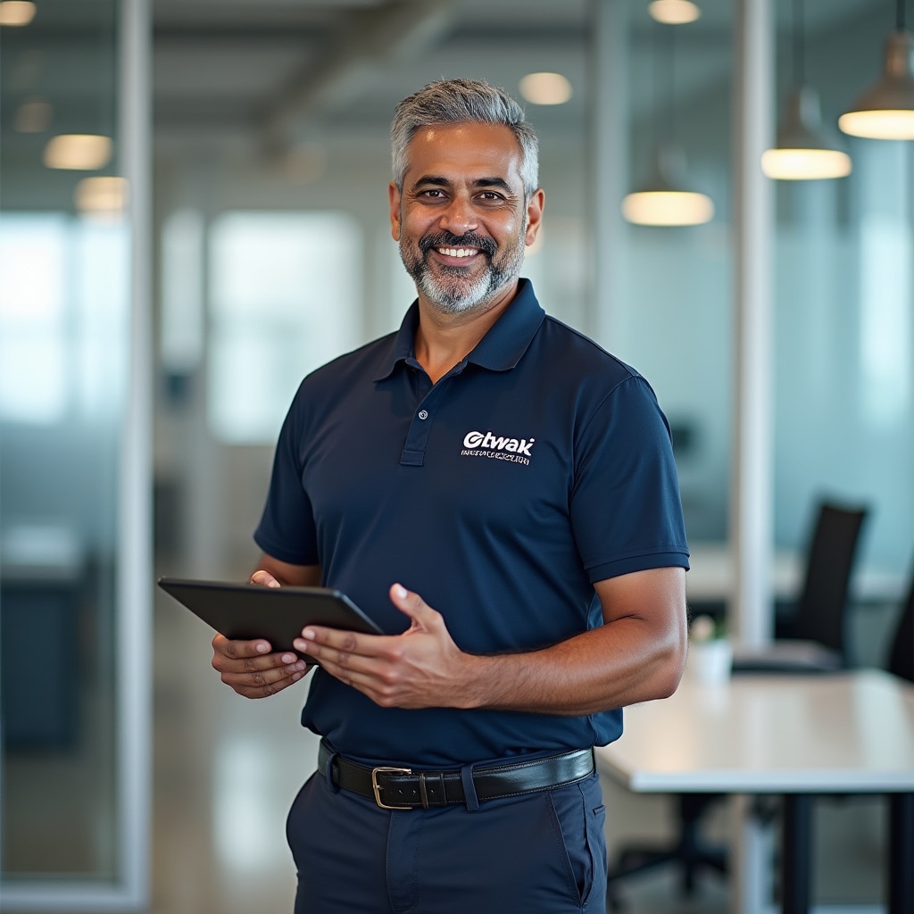 Quality supervisor conducting site inspection